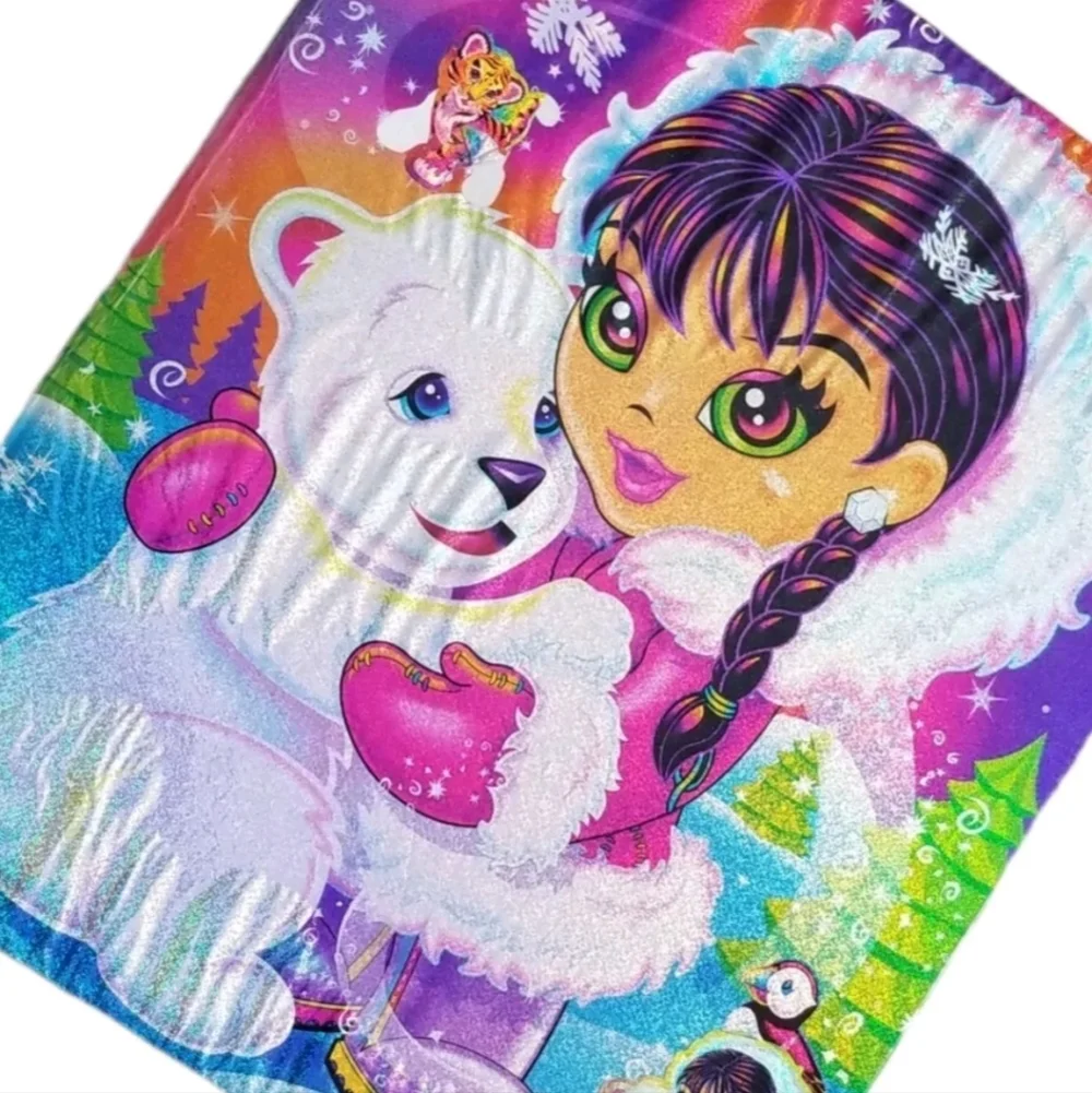 Y2K Lisa Frank Anana Eskimo Polar Bear White Tuscan Bird 3 Ring Binder *FLAW.